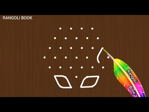 2Minutes Kolam|Creative Design|7*4 Dots|Colourful Rangoli|7Dots muggulu|Rangoli Book