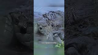 老虎彻底怒了，当场把鳄鱼擒住将它脑瓜子咬得稀巴烂#野生动物零距离 #内容启发搜索 #老虎