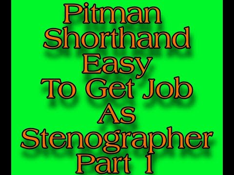 how to learn English shorthand and become stenographer  Part-I