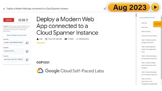 Deploy a Modern Web App connected to a Cloud Spanner Instance | #GSP1051 | #qwiklabs