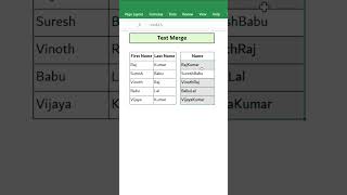Text Merge using & #excel #career #excelshortcuts #exceltips #exceltutorial #tamil #exceltips