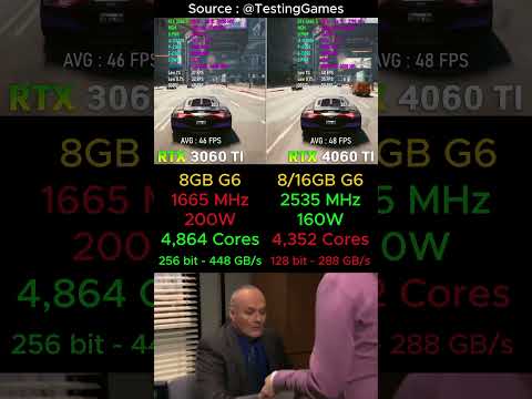 RTX 3060 Ti vs RTX 4060 Ti #Gaming #Nvidia #GPU #Geforce #pcgaming #PCBuild #RTX #budgetgaming