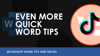 Even MORE Quick Word Tips #shorts