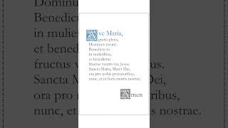 AVE MARIA - Hail Mary in Latin #prayer #priests #hailmary #latin
