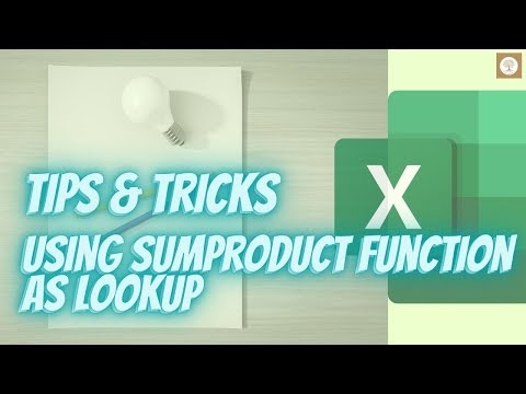 Tips and Tricks: Using SumProduct as a lookup Formula | SumProduct | Lookup | MS Excel #msexcel