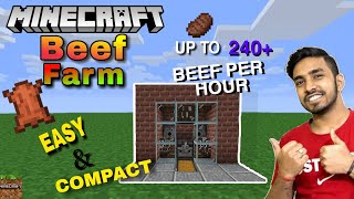 Easiest way To Get Leather and Cooked Beef in Minecraft (Java/MCPE/Bedrock) 1.19+ version