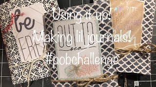 Using up paperpads making little journals #pobchallenge