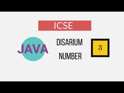ICSE Computer Application Java Program Disarium Number