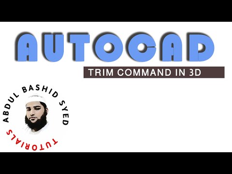 Trim in AUTOCAD 3D not working use this trick