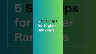 5 SEO Tips for Higher Rankings in Google #shorts #seo #seotips