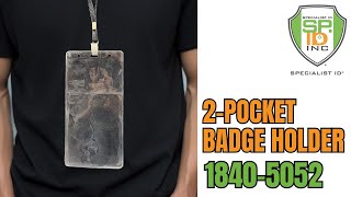 2-Pocket 4x8 Badge Holder to Display Large Event Badges & ID Cards by Specialist ID (1840-5052)