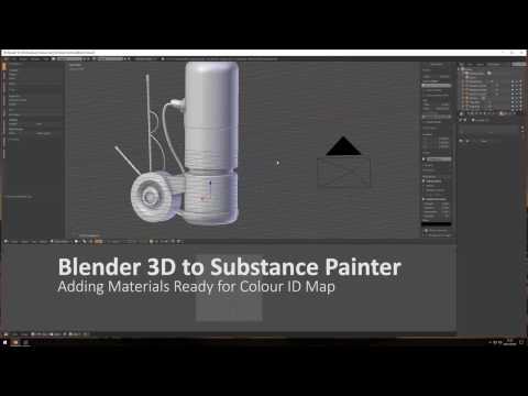 1. Blender 3D to Substance Painter   Adding Materials to individual Elements