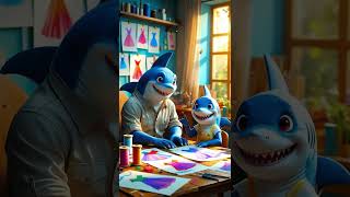 From Trash to Fashion: A Shark’s Inspiring Design Journey! #ai #shortsfeed #animation #shark #story