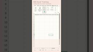 Focus Cell in Excel: Auto Highlight Active Row Column