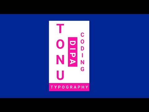 CSS Vertical Text Typography @TonuDipaCoding