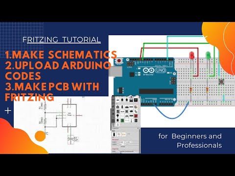 Fritzing tutorial || how to program Arduino microcontrollers with Fritzing || pcb design