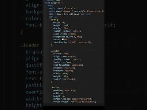 James Bond Theme Loader CSS