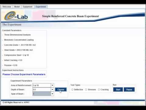 Simple Reinforced Concrete Beams Experiment Overview (www.elab.edu.eg)