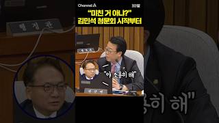 "미친 거 아냐?" 김민석 청문회 시작부터 / #채널A #shorts #30짤