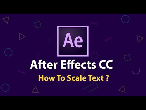 After Effects Tutorial -    How to Scale Text?