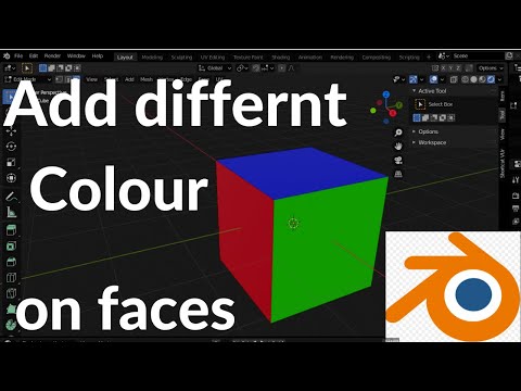 How to add different colour and material on the faces of object Blender