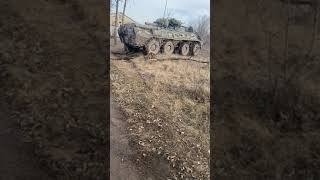 A trophy BTR 82A with a BPPU module, equipped with a 30 mm 2A72 gun already in the Ukrainian pixel a