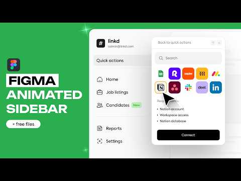 Animated Dashboard Sidebar Tutorial in Figma (+ free design files)