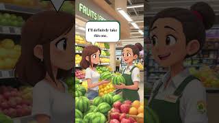 Buy watermelon at the supermarket/ English Conversation For Beginners #englishconversationpractise