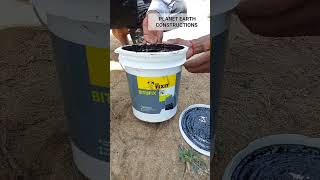 Bitumen (Dr. Fixit) was Applied for Basement Inside wall to prevent Soil erosion and water leakage.