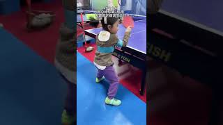4歲女孩堅持訓練，爭取做下一個孫穎莎~#王楚欽 #孫穎莎 #乒乓球#運動#tabletennis#kids#shorts