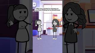 When your job asks for volunteers to leave early thinking no one would accept #animations #manager