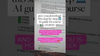 POV: You download this step-by-step AI guide for course creators