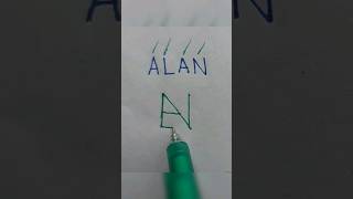 ALAN name dribbble art #youtubeshorts #art #dribbble #shortvideo #calligraphy