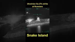 Ukrainian Su-27s Strike At Russians Snake Island #Shorts #SnakeIsland #Russia #UkraineRussiaWar