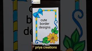 Unique border design for project | Cute border design for project |Top 10 border designs for project