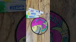 High Five Panda #Madhubani painting #Dome lid cover Miniature painting ideas//ytshorts