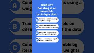 Gradient Boosting is an ensemble technique that:
