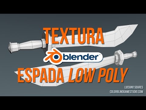 Espada Low Poly - Pintura e Finalização