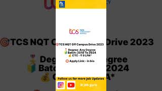 tcs is hiring for freshers #tcsnqt2023 #tcs #hiring #job #jobalert