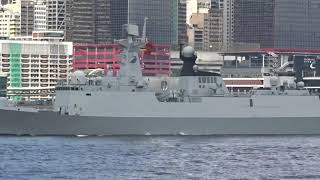 Chinese navy Type 052D  destroyer in Hong Kong