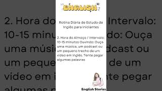 Introdução ao Inglês Básico  Rotina Diária de Estudo de Inglês para Iniciantes #inglêsparainiciantes