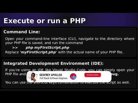 PHP Made Easy - Write & Run Your 1st Script