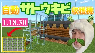【マイクラ統合版 1.19】全自動サトウキビ収穫機の作り方 ゼロティック昆布｜Minecraft Sugar Cane Farm Tutorial【Switch/PS4/PE/Win10】