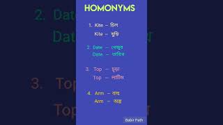 Homonyms Words | List of Homonyms in English #homonyms #shorts