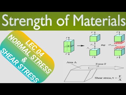 LEC 04 || What is The Difference Between Normal Stress & Shear Stress || Strength of Material...
