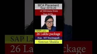 MCA Placement Year 2019-20 | JMA Students Placed in World’s Topmost company from Top NITs | #nimcet