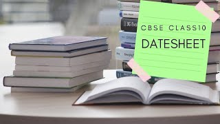 Class 10th CBSE Datesheet for Term 1 #Class10DateSheet #Cbseupdates