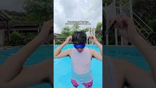 With these sleek new swim goggles!