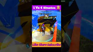 1 Vs 4 🔥 | Ranked Match Squad Wipeout 🤯 #shorts #short #ankushff