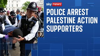 Police make arrests at Palestine Action protest in London